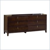 Modus Furniture Legend Wood Six Drawer Dresser in Chocolate Brown