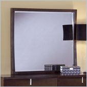 Modus Furniture Legend Wood Square Mirror in Chocolate Brown