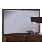 Modus Furniture Legend Wood Landscape Mirror in Chocolate Brown
