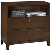 Modus Furniture Legend Wood Two Drawer Media Chest in Chocolate Brown