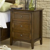 Modus Furniture Paragon Three Drawer Nightstand in Truffle