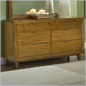 Modus Furniture Trellis Six Drawer Dresser in Pecan