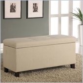 Modus Furniture Urban Seating Storage Bench in Natural Linen