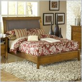 Modus Furniture City II Upholstered Sleigh Bed in Pecan