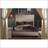 Modus Furniture Ella Panel Bed in Sand Microfiber