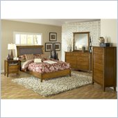 Modus Furniture City II Sleigh Bed 3 Piece Bedroom Set in Pecan