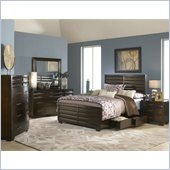 Modus Furniture Contour 6 Piece Bedroom Set in Ebony