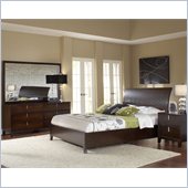 Modus Furniture Legend Wood 3 Piece Storage Bedroom Set in Chocolate Brown