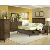 Modus Furniture Paragon Storage 6 Piece Bedroom Set in Truffle 