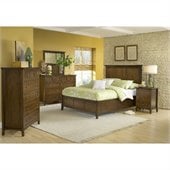 Modus Furniture Paragon Panel Bed 4 Piece Bedroom Set in Truffle 