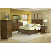 Modus Furniture Paragon Panel Bed 5 Piece Bedroom Set in Truffle 