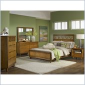 Modus Furniture Trellis 3 Piece Bedroom Set in Pecan