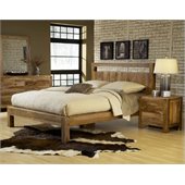 Modus Atria Platform Bed 3 Piece Bedroom Set in Natural Sheesham
