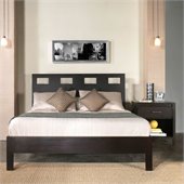 Modus Nevis Riva Profile Platform Bed 3 Piece Bedroom Set in Espresso