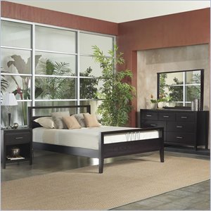 Modus Nevis Espresso Wood Platform Bed 2 Piece Bedroom Set Modus Nevis Espresso Wood Platform Bed 2 Piece Bedroom Set
