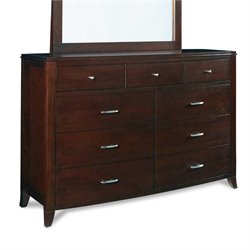 Modus Brighton 9 Drawer Double Dresser in Cinnamon