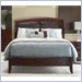 Modus Brighton Leather Low Profile Sleigh Bed in Cinnamon