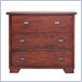 Modus Canyon 3 Drawer Chest in Distressed Saddle Brown Finish