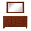 Modus Hudson Triple Dresser and Mirror Set in Mocha