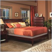 Modus Newport Low Profile Tropical Mahogany Sleigh Bed in Cordovan