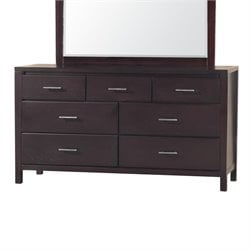 Modus Nevis 7 Drawer Double Dresser in Espresso