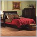 Modus City Leather Low Profile Sleigh Bed in Russet Finish
