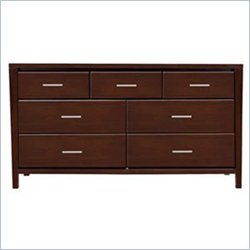Modus Nevis 7 Drawer Double Dresser in Spice