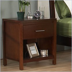 Modus Nevis 1 Drawer Nightstand in Spice