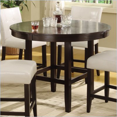 Modus Bossa 54" Round Counter Height Dining Table in Dark Chocolate