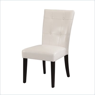 Modus Bossa Parsons Chair in White Leatherette (Set of 2)