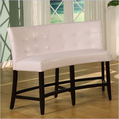 Modus Bossa Counter Height Banquette in White Leatherette