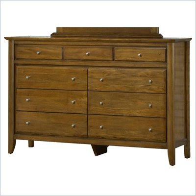 Modus Furniture City II Nine Drawer Dresser in Pecan