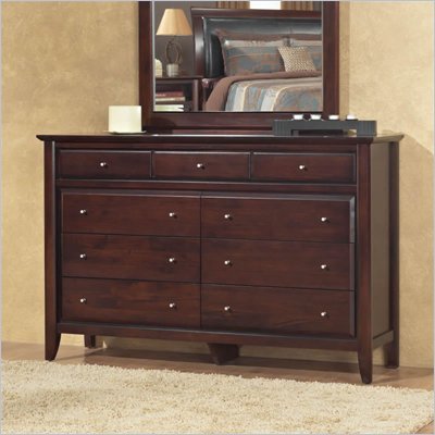 Modus City II 9 Drawer Double Dresser in Coco