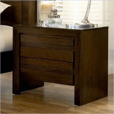 Modus Element Charging Station Nightstand in Chocolate Brown