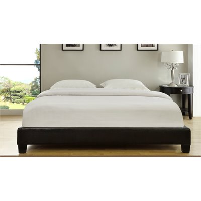 Modus Furniture Ledge Upholstered Platform Bed in Chocolate