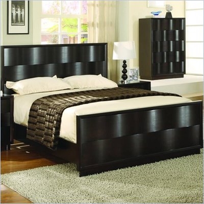 Modus Maui Wave Birchwood Panel Bed in Chocolate Brown
