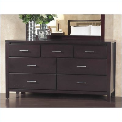 Modus Nevis 7 Drawer Double Dresser in Espresso