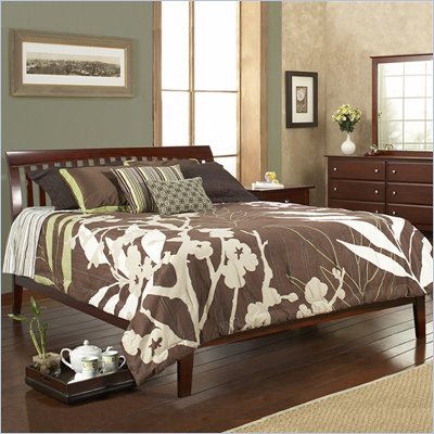 Modus Furniture Newport Tropical Mahogany Modern Platform Bed in Cordovan Finish