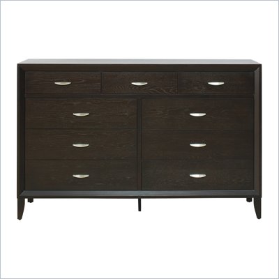 Modus Penthouse 7 Drawer Dresser and Mirror Set in Coco