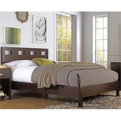 Modus Furniture Riva Platform Bed in Chocolate Brown