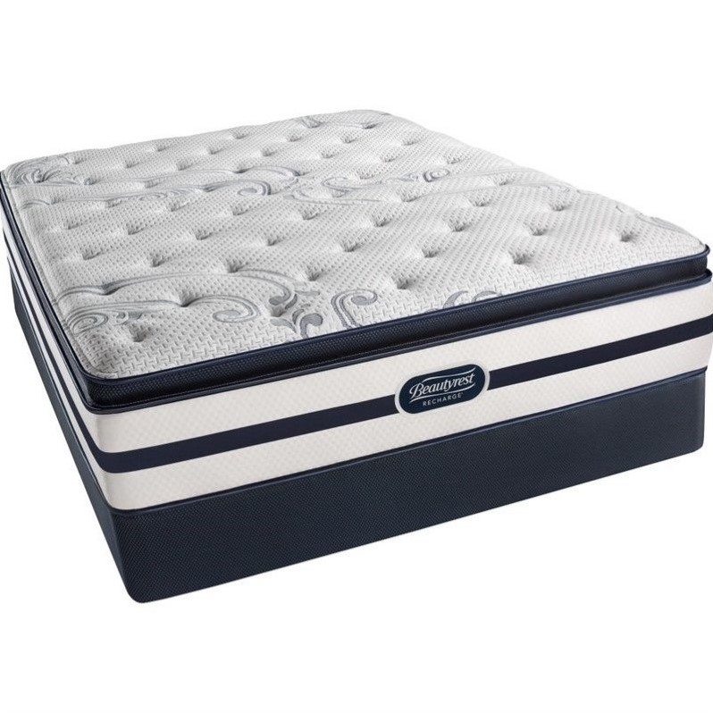 Beautyrest Recharge Battle Creek Luxury Firm Pillow Top Mattress Set-Full / Low Profile