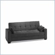 Lifestyle Solutions Casual Convertibles Sausalito Convertible Sofa in Dark Grey