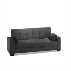 Lifestyle Solutions Casual Convertibles Sausalito Convertible Sofa in Dark Grey