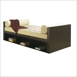 Lifestyle Solutions Barbados Cappuccino Daybed with Storage Shelves