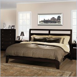 Lifestyle Solutions Dominique Modern Platform Bed in Cappuccino Finish