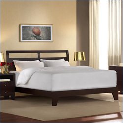 Lifestyle Solutions Dominique Wood Platform Bed in Cappuccino 5 Piece Bedroom Set