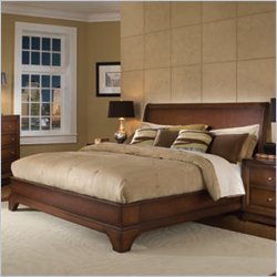 Lifestyle Solutions Hailey Platform Bed in Antique Walnut Finish