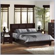 Lifestyle Solutions Knotch Wood Platform Bed in Cappuccino 3 Piece Bedroom Set