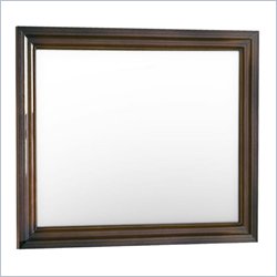 Lifestyle Solutions Hailey Wall Mirror in Antique Walnut