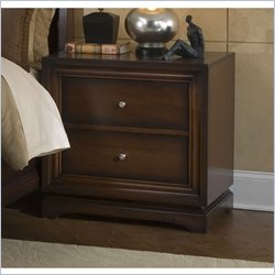 Lifestyle Solutions Hailey 2 Drawer Night Stand in Antique Walnut